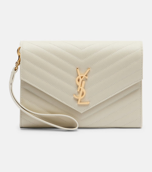 Saint Laurent Cassandre Small matelasse leather clutch