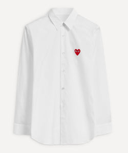 Comme Des Garcons Heart Logo Patch Shirt