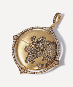 Annoushka 18ct Gold Mythology Diamond Globe Pendant