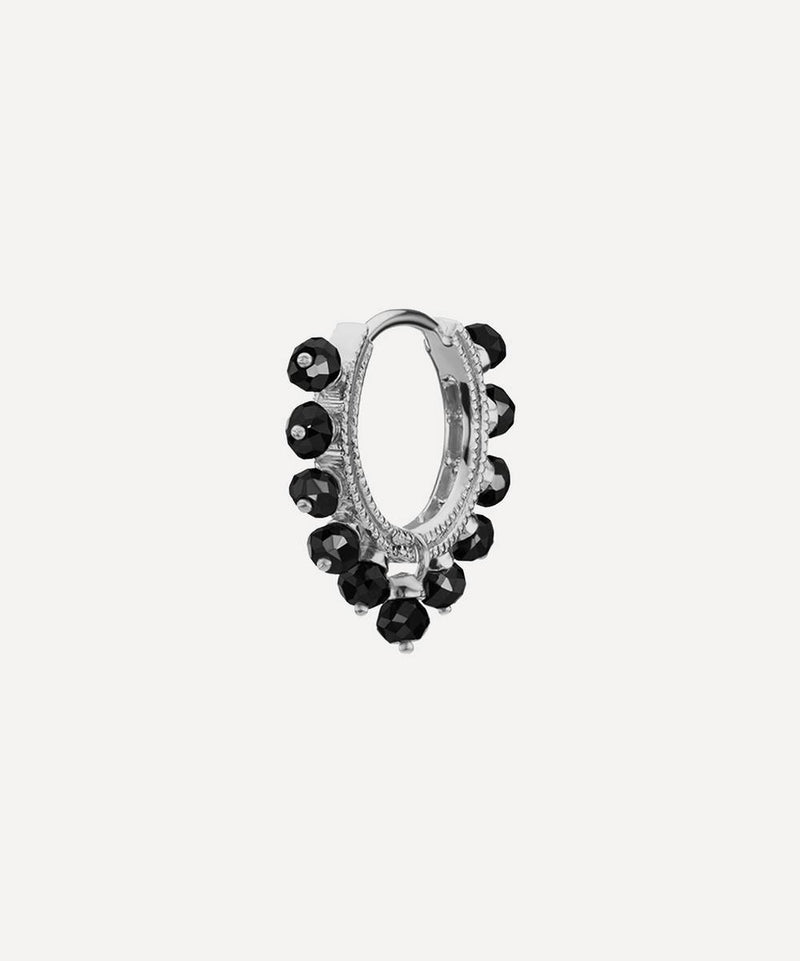 Maria Tash 18ct 8mm Black Diamond Coronet Hoop Earring