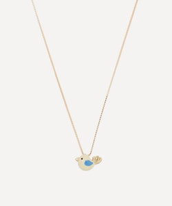 Atelier VM 18ct Gold Canarino Enamel Bird Necklace