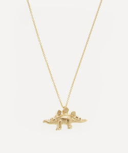 Alex Monroe Gold-Plated Stegosaurus Pendant Necklace