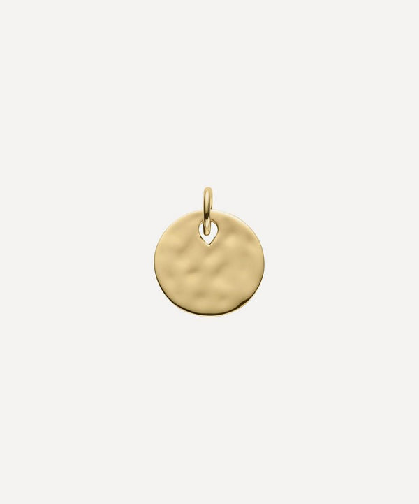 Monica Vinader Gold Plated Vermeil Silver Ziggy Round Pendant Charm