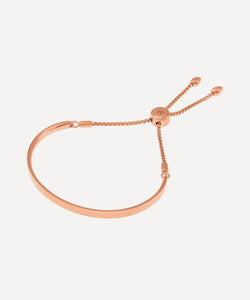 Monica Vinader Rose Gold Plated Vermeil Silver Fiji Chain Friendship Bracelet