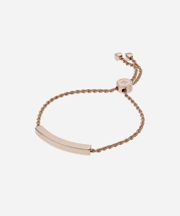 Monica Vinader Rose Gold Plated Vermeil Silver Linear Chain Bracelet