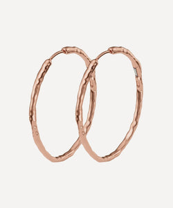 Monica Vinader Rose Gold Plated Vermeil Silver Siren Muse Large Hoop Earrings