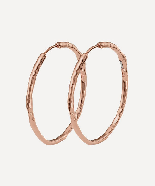 Monica Vinader Rose Gold Plated Vermeil Silver Siren Muse Large Hoop Earrings