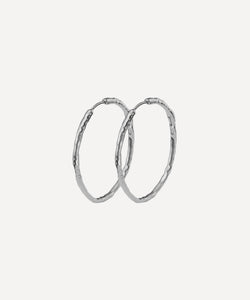 Monica Vinader Silver Siren Muse Large Hoop Earrings