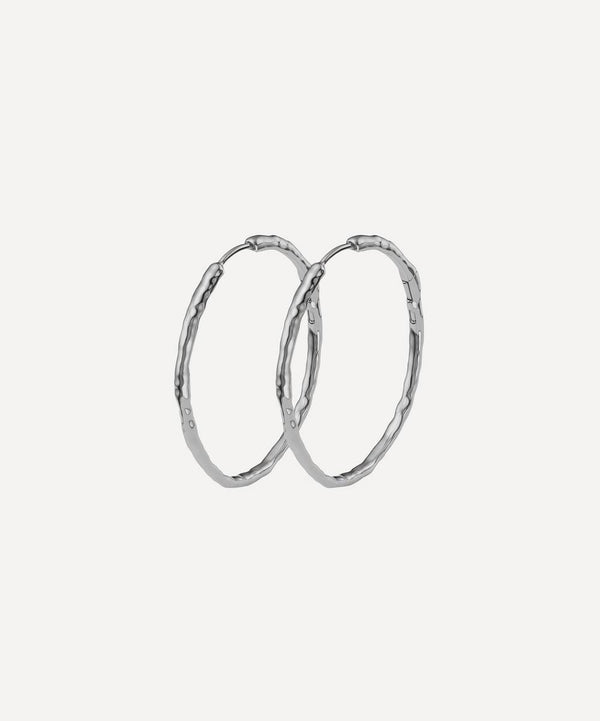 Monica Vinader Silver Siren Muse Large Hoop Earrings