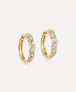 Astley Clarke 14ct Gold Medium Interstellar Diamond Hoop Earrings