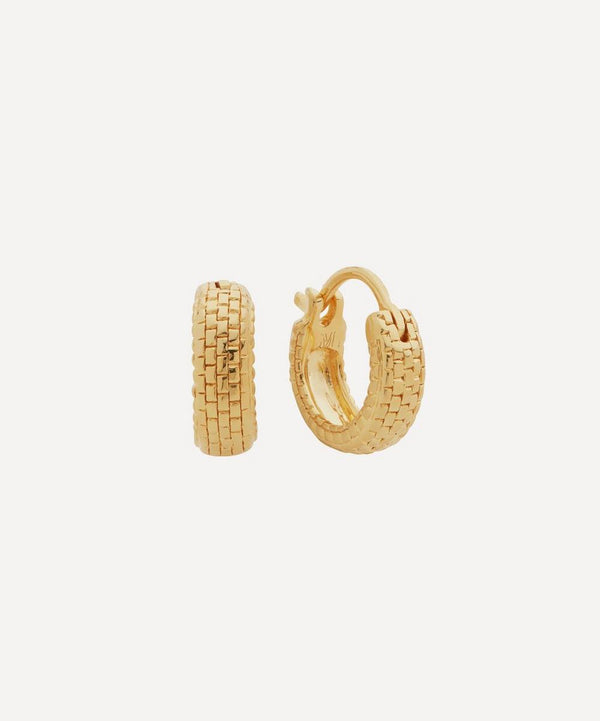 Monica Vinader 18ct Gold Plated Vermeil Silver Heirloom Huggie Hoop Earrings