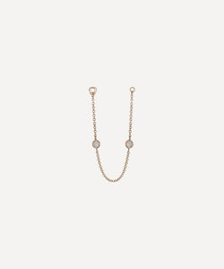 Maria Tash 18ct 76mm Double Scallop Set Diamond Chain Connecting Charm