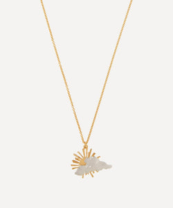 Alex Monroe Gold-Plated Rays of Hope Pendant Necklace