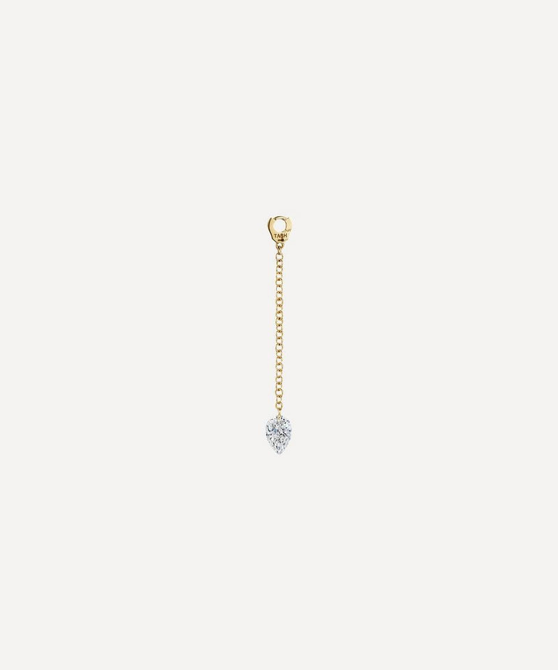 Maria Tash 18ct 20mm Pendulum Charm with Pear Diamond