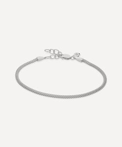 Monica Vinader Sterling Silver Heirloom Woven Fine Chain Bracelet