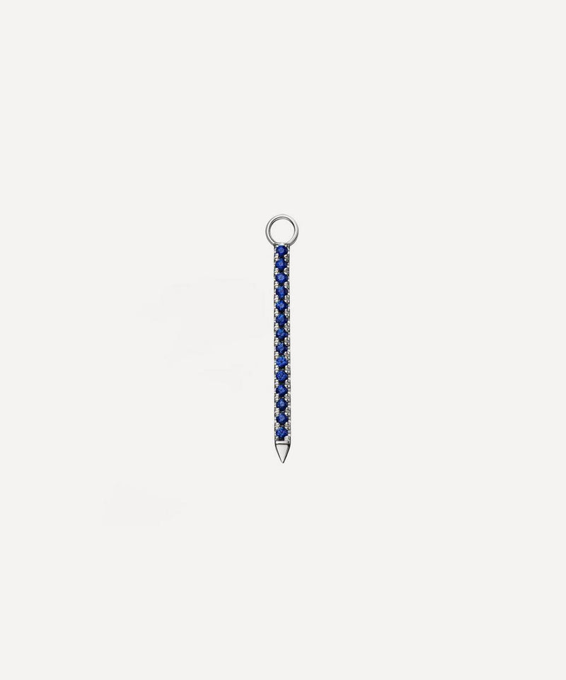 Maria Tash 18ct 18mm Diamond and Sapphire Eternity Bar Charm