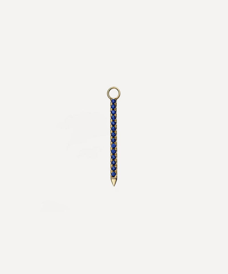 Maria Tash 18ct 18mm Diamond and Sapphire Eternity Bar Charm