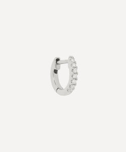 Roxanne First Teeny-Weeny Diamond Single Huggie Hoop Earring