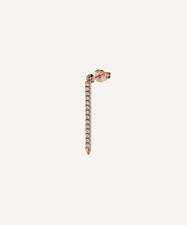 Maria Tash 18ct 18mm Diamond Eternity Bar Charm Stud Earring