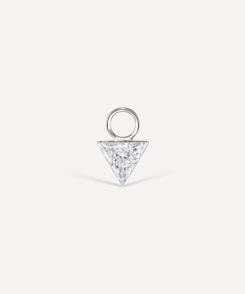 Maria Tash 18ct 4mm Invisible Set Triangle Diamond Charm