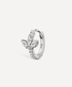 Maria Tash 18ct 8mm Diamond Lotus Eternity Hoop Earring