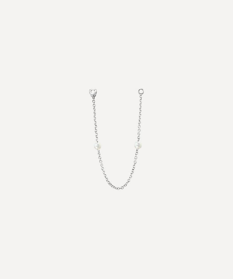 Maria Tash 14ct 76mm Double Pearl Chain Connecting Charm