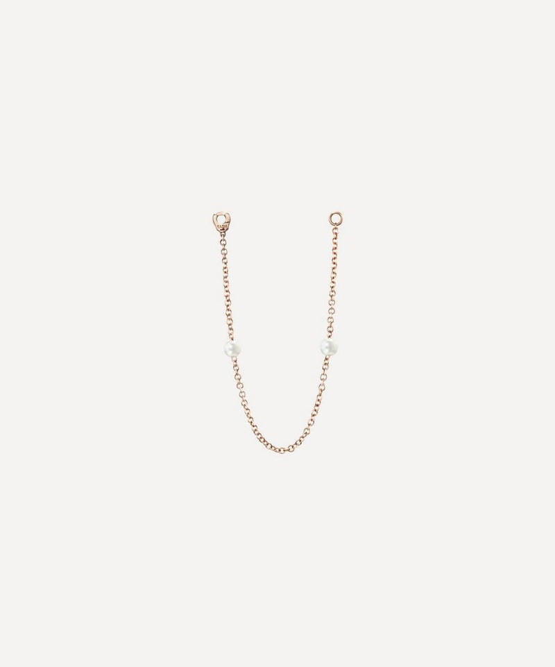 Maria Tash 14ct 76mm Double Pearl Chain Connecting Charm