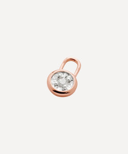 Monica Vinader 18ct Rose Gold Plated Vermeil Silver Diamond Essential Ear Charm