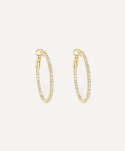 Kojis 18ct Gold Diamond Hoop Earrings