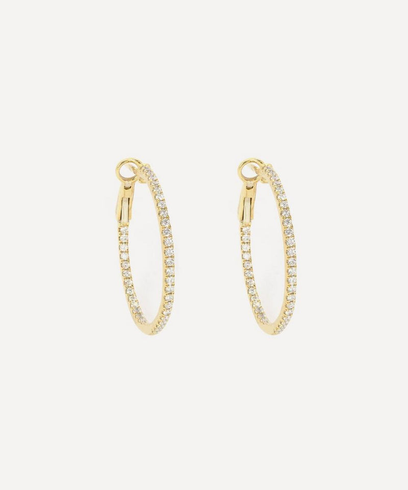 Kojis 18ct Gold Diamond Hoop Earrings