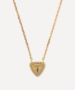 Brooke Gregson 18ct Gold Diamond Pave Pendant Necklace