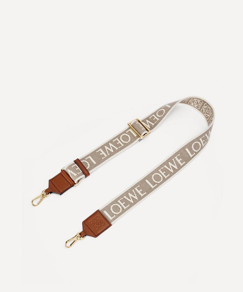 Loewe Anagram Jacquard and Calfskin Strap