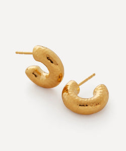 Monica Vinader 18ct Gold Plated Vermeil Silver Siren Muse Chunky Small Hoop Earrings