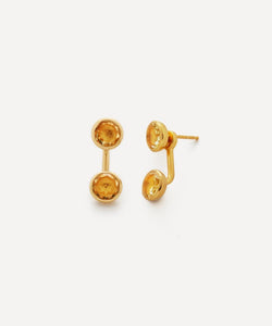 Monica Vinader X Kate Young 18ct Gold-Plated Vermeil Silver Gemstone Jacket Stud Earrings