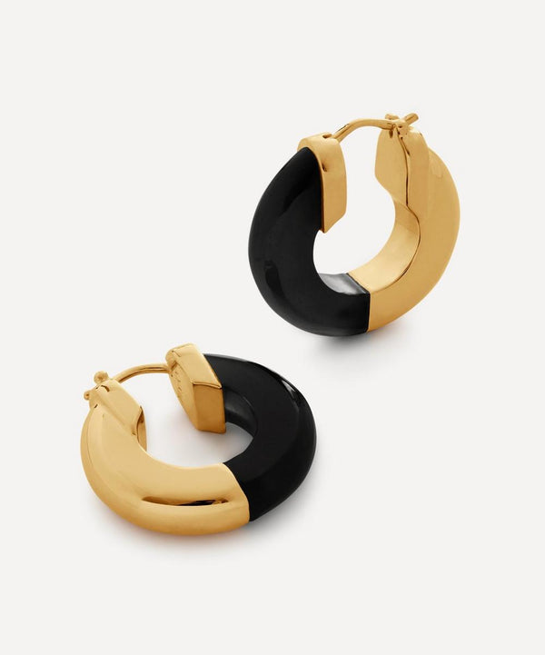 Monica Vinader X Kate Young 18ct Gold-Plated Vermeil Silver Gemstone Small Hoop Earrings