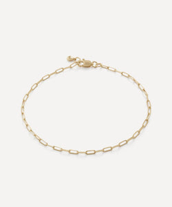 Monica Vinader 14ct Gold Paperclip Chain Bracelet