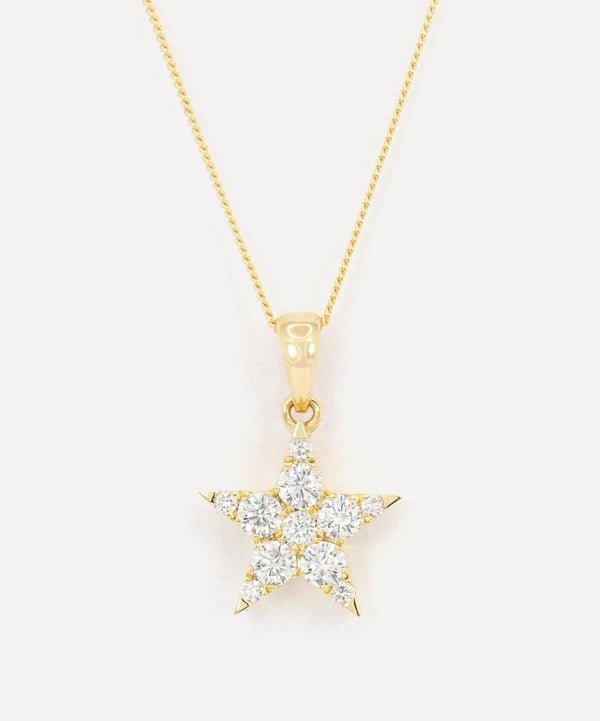 Kojis 18ct Gold Diamond Star Pendant Necklace