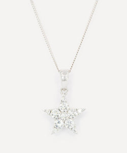 Kojis 18ct White Gold Diamond Star Pendant Necklace