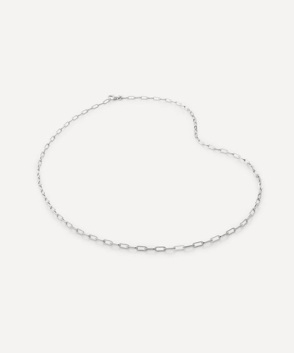 Monica Vinader Sterling Silver Mini Paperclip Chain Necklace