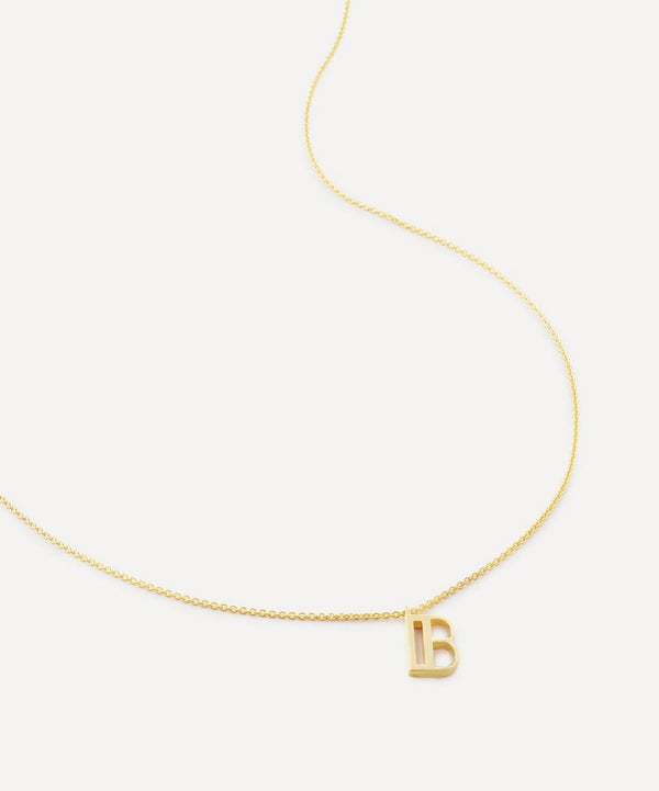 Monica Vinader 18ct Gold Plated Vermeil Sterling Silver B Initial Alphabet Necklace