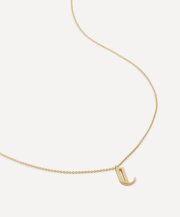 Monica Vinader 18ct Gold Plated Vermeil Sterling Silver J Initial Alphabet Necklace