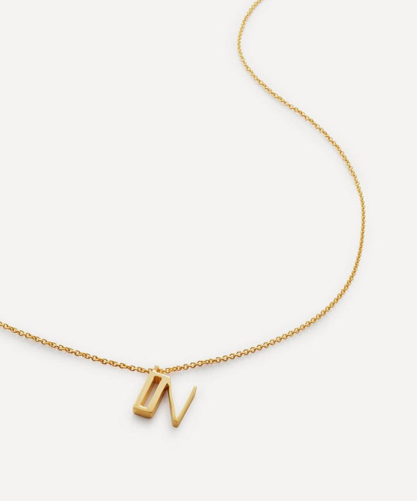 Monica Vinader 18ct Gold Plated Vermeil Sterling Silver N Initial Alphabet Necklace