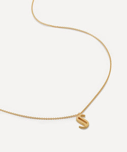 Monica Vinader 18ct Gold Plated Vermeil Sterling Silver S Initial Alphabet Necklace