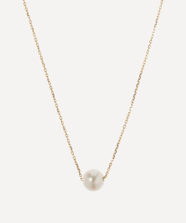 Mateo 14ct Gold Suspended Pearl Necklace