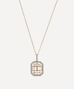 Mateo 14ct Gold Diamond T Initial Pendant Necklace