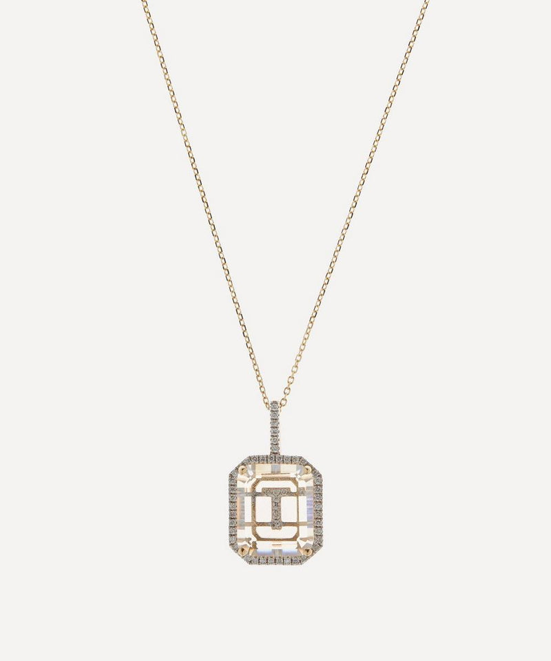 Mateo 14ct Gold Diamond T Initial Pendant Necklace