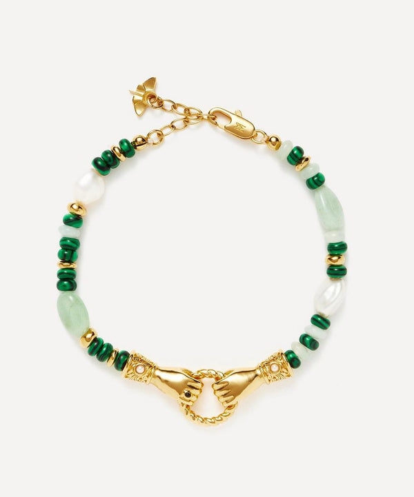 Missoma 18ct Gold-Plated Harris Reed In Good Hands Beaded Gemstone Bracelet