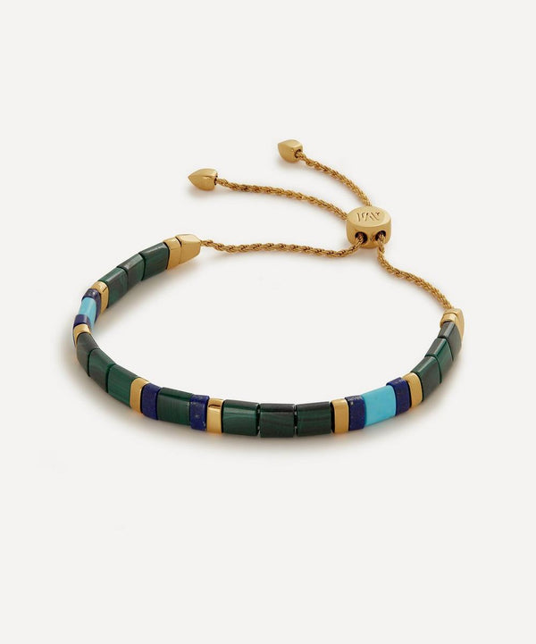 Monica Vinader 18ct Gold-Plated Vermeil Silver Delphi Malachite Bracelet