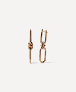 Annoushka 14ct Gold Knuckle Chain Drop Earrings