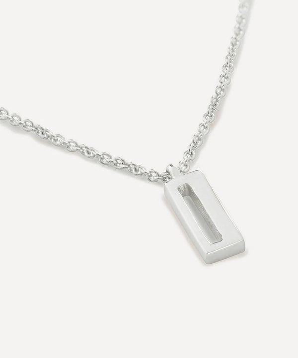 Monica Vinader Sterling Silver Initial I Pendant Necklace